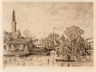 Cantiere navale a Edam (Paesi Bassi) da Théo van Rysselberghe