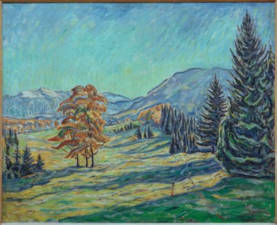 Paesaggio montano autunnale da Theo von Brockhusen