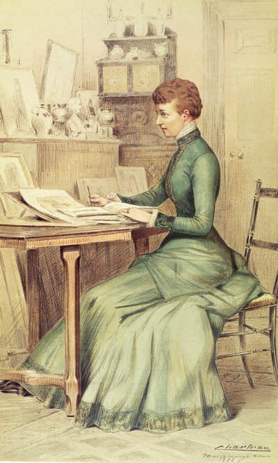 SAR La Principessa del Galles (poi Regina Alessandra) a Marlborough House, da Vanity Fair, 1882 da Theobald Chartran