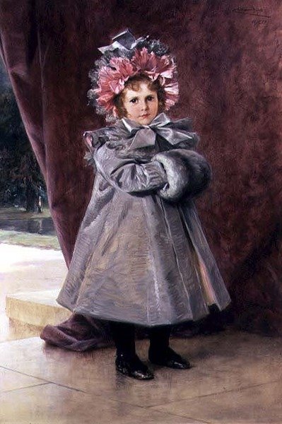 La Passeggiata: Ritratto di Miss Eliza Conkling di New York da Theobald Chartran