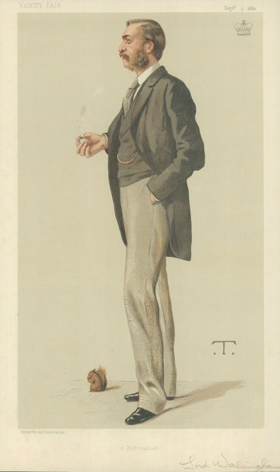 Lord Walsingham, Un Naturalista, 9 Settembre 1882, caricatura di Vanity Fair da Theobald Chartran