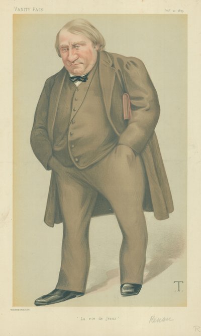 Il signor Joseph Ernest Renan, La vita di Gesù, 22 febbraio 1879, caricatura di Vanity Fair da Theobald Chartran