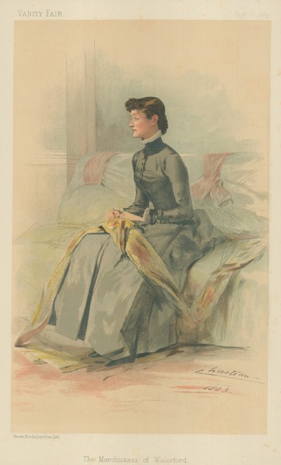 La Marchesa di Waterford, 1 settembre 1883, caricatura di Vanity Fair da Theobald Chartran