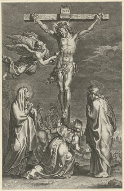 Cristo sulla croce (Scene dal Vecchio e Nuovo Testamento, Breviarium romanum) da Theodoor Galle (possibly)