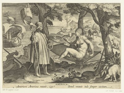 Amerigo Vespucci sbarca in America da Theodoor Galle
