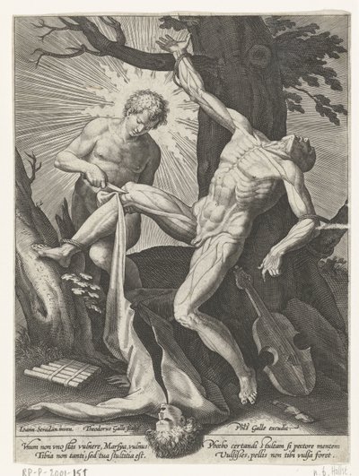 Apollo scuoia Marsia da Theodoor Galle