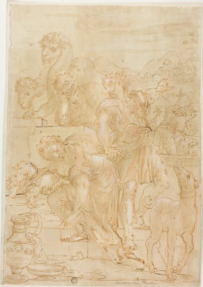 Isacco e Rebecca al pozzo da Theodoor van Thulden