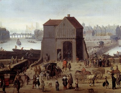 Il molo e il ponte della Tournelle (dettaglio) da Theodor (attr. to) Matham