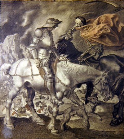 Cavaliere avvicinato dalla morte da Theodor Baierl