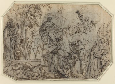 La Trinità e la Vergine che appaiono agli ecclesiastici da Theodor Boeyermans