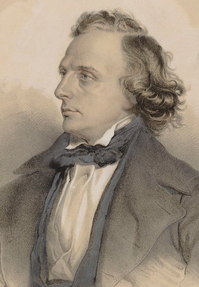 Ritratto del pianista e compositore Henry Litolff 1818-1891, 1849 da Theodor Brüggemann