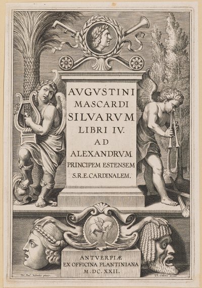 Pagina del titolo per Agostino Mascardi, Silvarium Libri IV da Theodor Galle after Sir Peter Paul Rubens