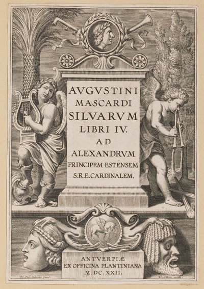 Pagina del titolo per Agostino Mascardi, Silvarium Libri IV da Theodor Galle after Sir Peter Paul Rubens