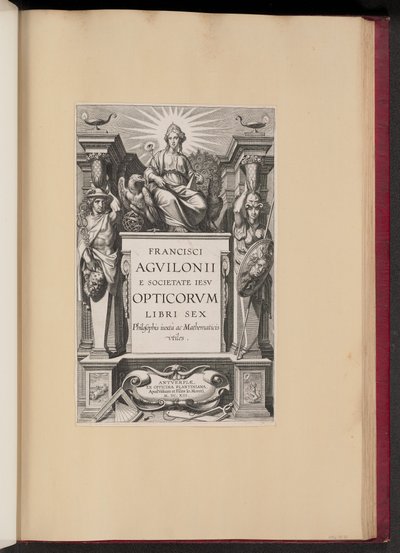 Pagina del titolo per "Opticorum Libri Sex" di François d