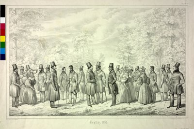 Memorie di Teplice. stagione dei bagni 1833. foglio 4 da Theodor Hosemann