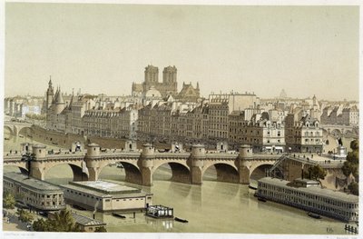Ile de la Cité e il Pont Neuf a Parigi da Theodor Josef Hubert Hoffbauer