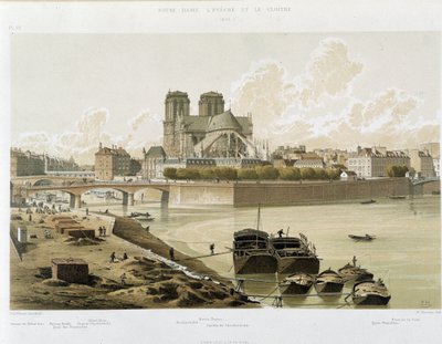 Notre Dame de Paris vista dalle rive della Senna a Parigi da Theodor Josef Hubert Hoffbauer