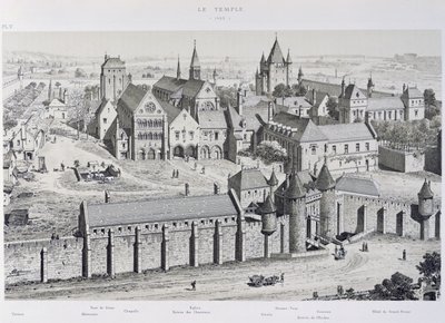 Veduta del Tempio nel 1450, illustrazione da 