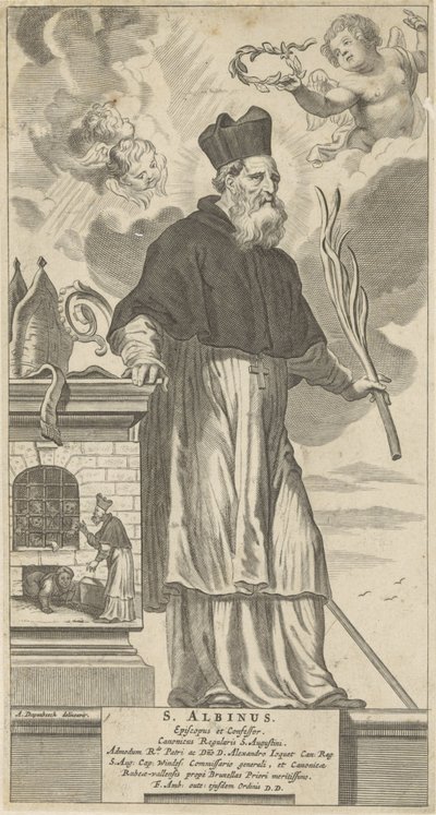 San Albino di Angers da Theodor Matham