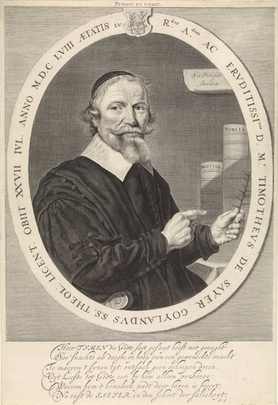 Ritratto di Timotheus de Sayer da Theodor Matham