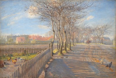 Stradina di campagna con alberi. Kastrup da Theodor Philipsen