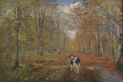Una strada a Dyrehaven. Autunno da Theodor Philipsen