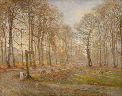 Giornata di Tardo Autunno nel Parco dei Cervi di Jægersborg, a Nord di Copenaghen da Theodor Philipsen