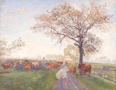 Piazza della mungitura a Dyrehavegård da Theodor Philipsen