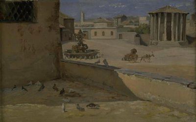 Il cosiddetto Tempio di Vesta a Roma da Theodor Philipsen