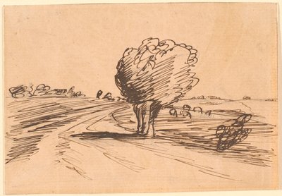 Curva della strada con salice da Theodor Philipsen