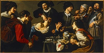 Il dentista ciarlatano... (dipinto su tela) da Theodor Rombouts