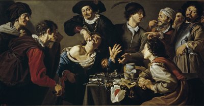 Il ciarlatano, 1620-1625 da Theodor Rombouts