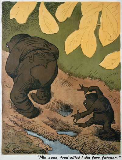 Sulle orme del padre da Theodor Kittelsen