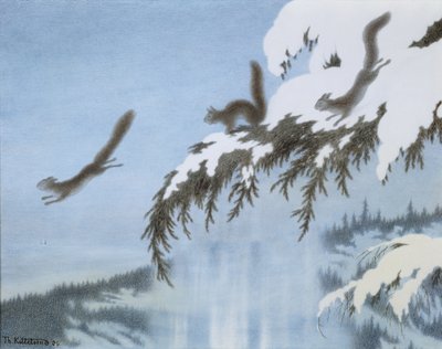 Scoiattolo in volo da Theodor Kittelsen