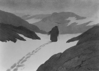 La peste sulla montagna da Theodor Kittelsen