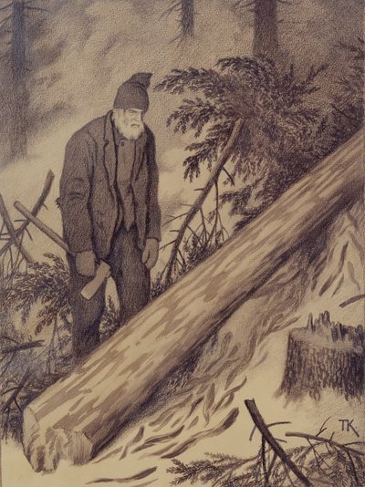 Strada invernale da Theodor Kittelsen