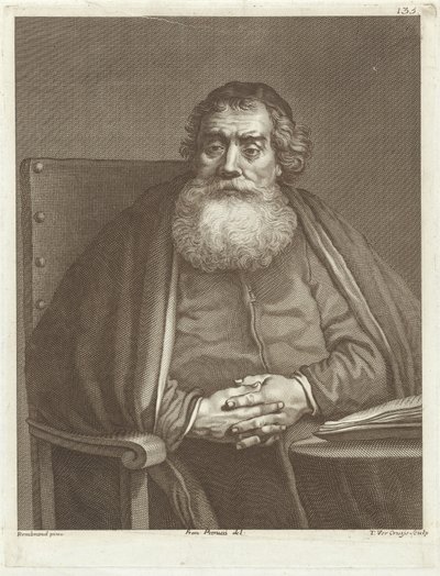 Uomo seduto con barba da Theodor Vercruys
