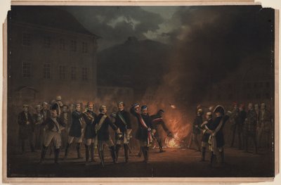 Processione con fiaccole a Heidelberg il 30 gennaio 1857 da Theodor Verhas