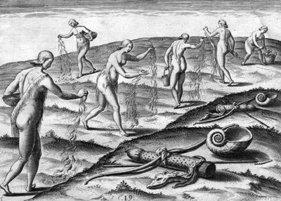 Cerimonia delle donne della tribù Potano da Theodor de Bry