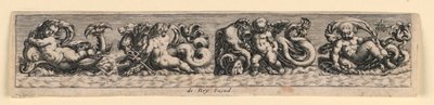 Pannello decorativo: mostri marini da Theodor de Bry