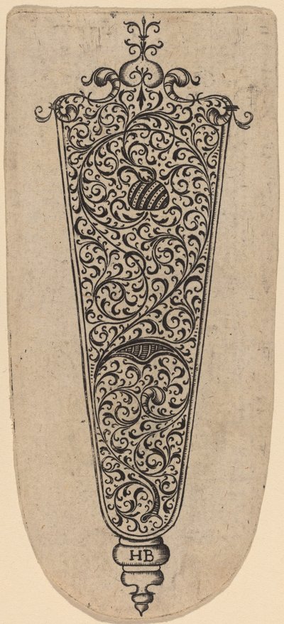Ornamento per manico di coltello da Theodor de Bry