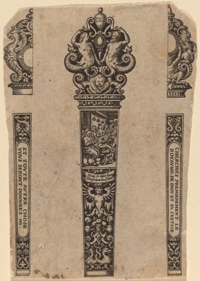 Ornamento per manico di coltello da Theodor de Bry