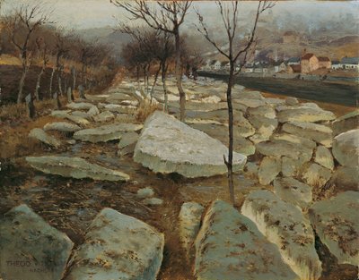 Lastre di ghiaccio sulla riva della Thaya da Theodor von Hormann