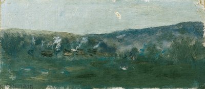 Paesaggio collinare con falce di luna da Theodor von Hormann