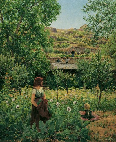 Ragazza nel papavero da Theodor von Hormann