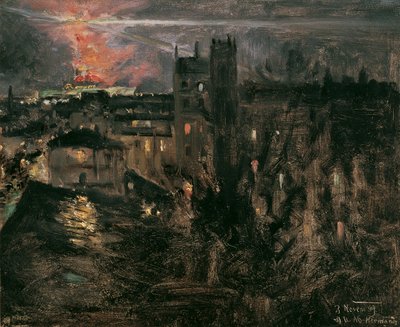 Parigi di notte con Torre Eiffel da Theodor von Hormann