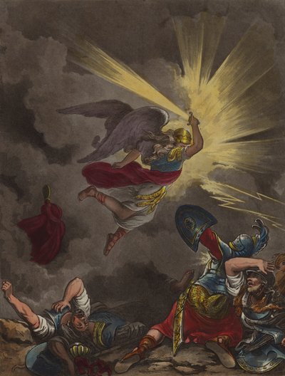 Angelo del Signore che uccide gli Assiri da Theodore (after) Lane
