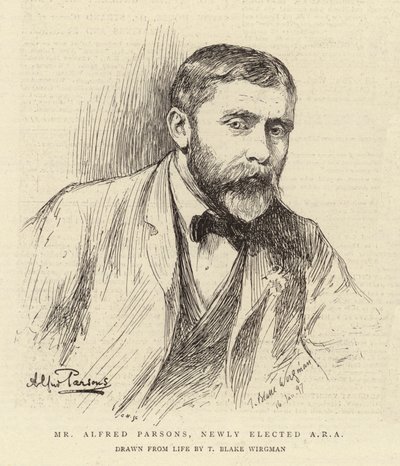 Il signor Alfred Parsons, neo-eletto ARA da Theodore Blake Wirgman