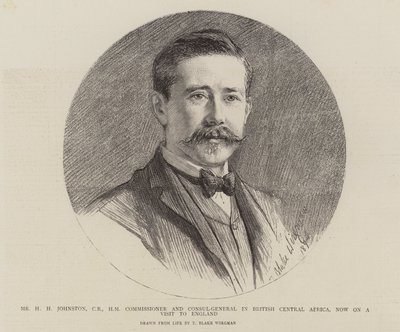 Mr H H Johnston, Commissario e Console Generale in Africa Centrale Britannica, ora in visita in Inghilterra da Theodore Blake Wirgman