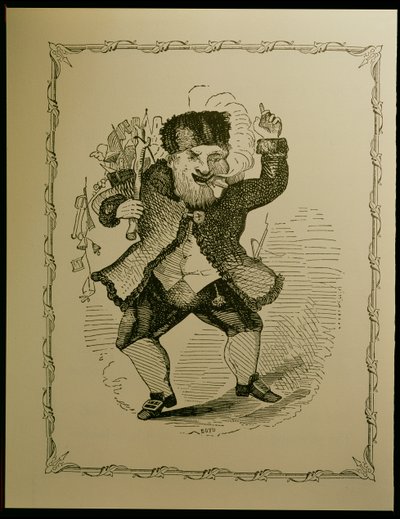 Illustrazione di Babbo Natale per una poesia di Clement C. Moore, 1848 da Theodore C. Boyd